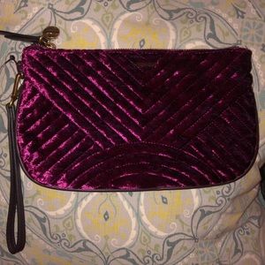 Nine West Velvet Wristlet